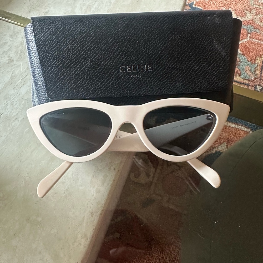 AUTHENTIC Celine Ivory Cat-Eye Sunglasses — Acetate